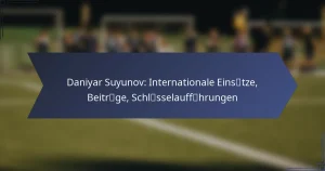 Daniyar Suyunov: Internationale Einsätze, Beiträge, Schlüsselaufführungen